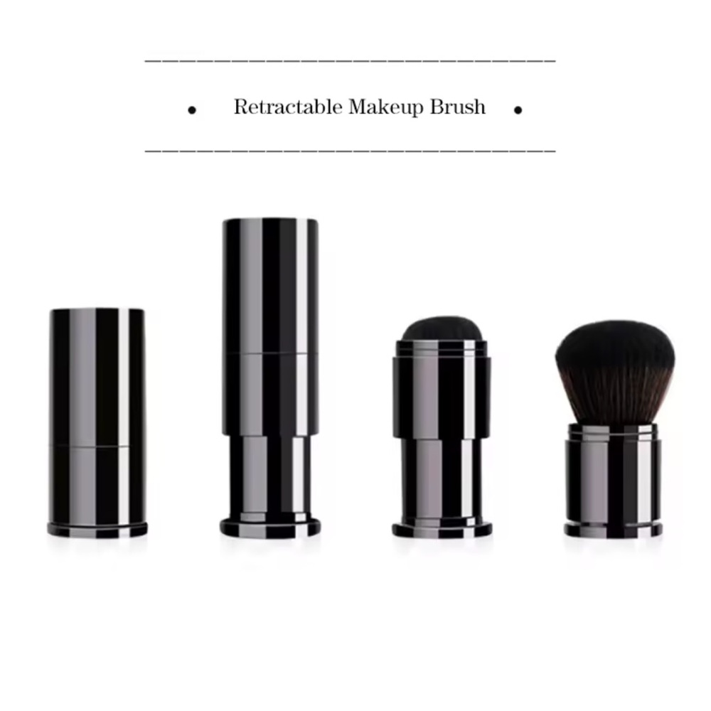 Black Retractable Makeup Brush